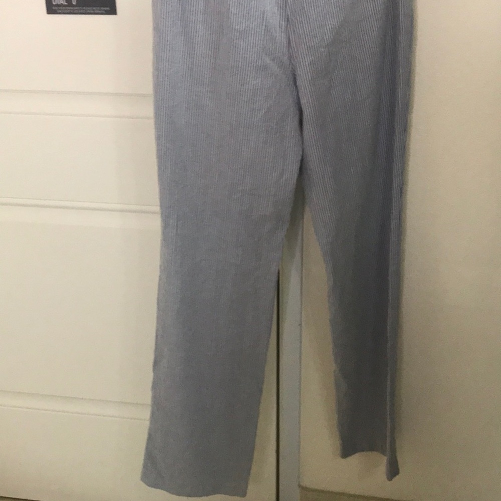 Talbots trousers blue striped s 6 classic style straight leg - Picture 6 of 8